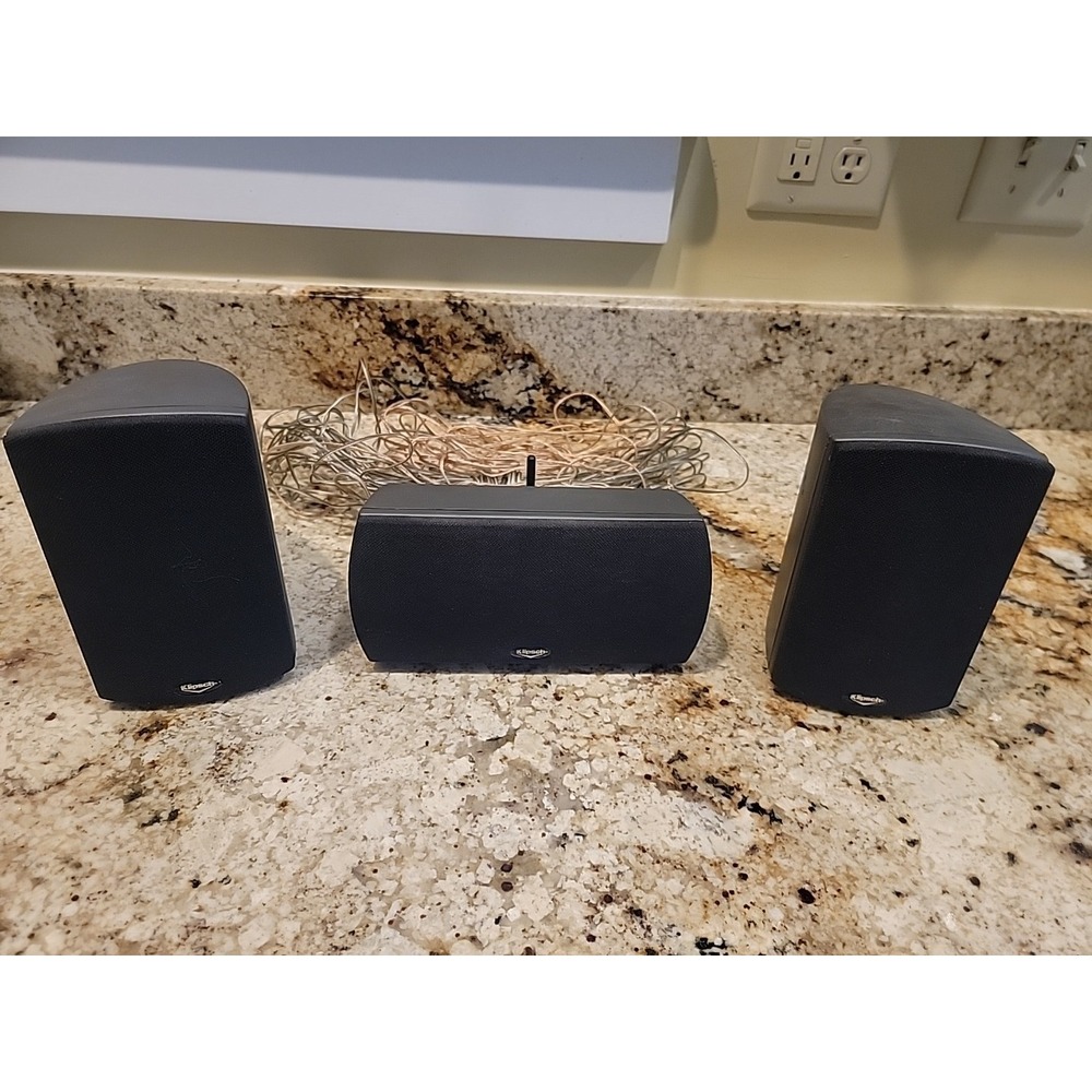Klipsch Surround Sound Satellite Center Left Right Speaker HT-SK5 3 Piece Tested